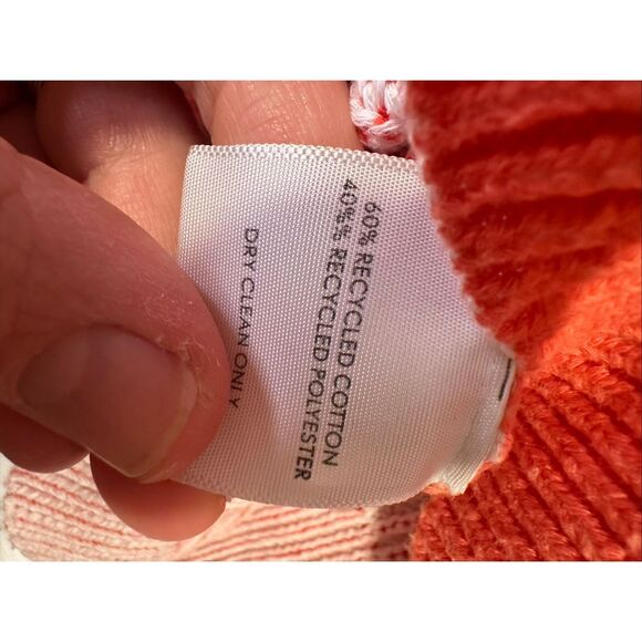 White + Warren Recycled Cotton Textured Rainbow Crewneck Sweater in Rainbow Stri - Picture 6 of 8